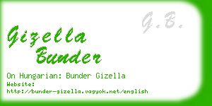 gizella bunder business card